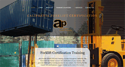 Desktop Screenshot of californiaforkliftcertification.net