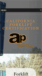 Mobile Screenshot of californiaforkliftcertification.net