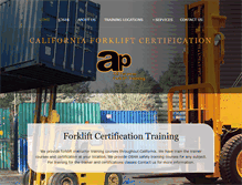 Tablet Screenshot of californiaforkliftcertification.net